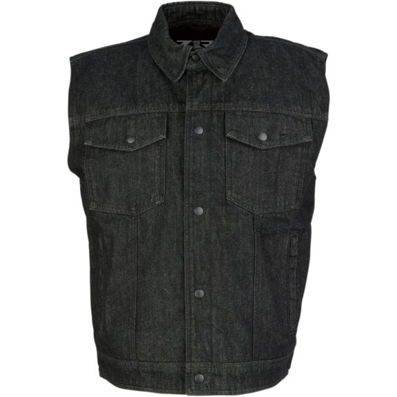 Z1R Denim Vest (X-Large, Black Denim)