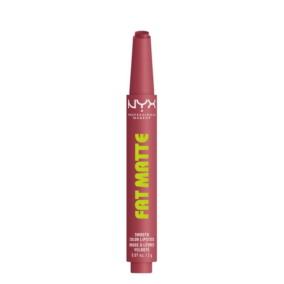 NYX Professional Makeup Fat Matte Lipstick, Smooth Color Long Lasting Lipstick, Blush Blanket, 0.07 oz
