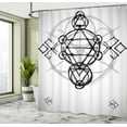 thumbnail image 5 of Ambesonne Grey Shower Curtain, Sketch Illustration, 69"Wx84"L, Black Grey White, 5 of 5
