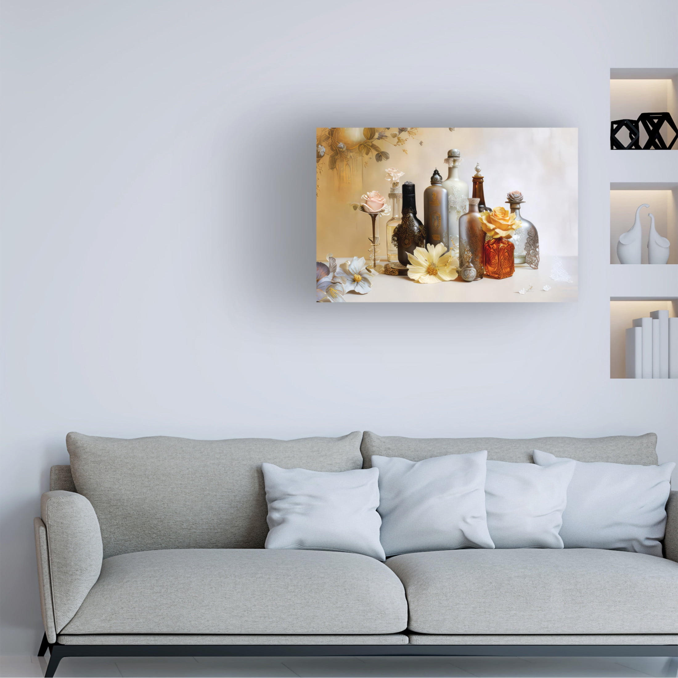 Canvas Wall Art - FootePrint Art 'Shabby Chic Still Life' Wall Art for Living Room, Bedroom, or Office Décor by Trademark Fine Art - 19 x 12 Inches