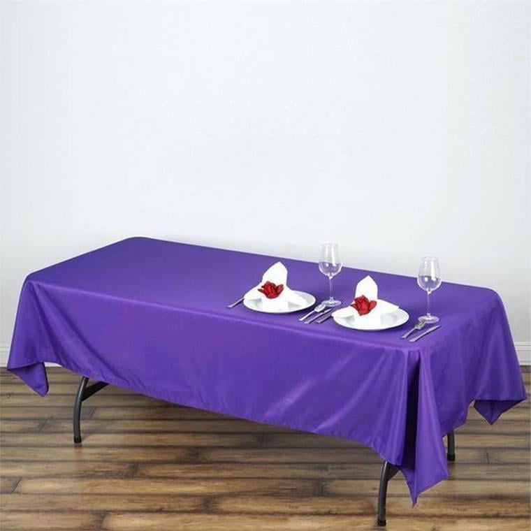 Efavormart 60x102" PURPLE Wholesale Linens Rectangle Polyester