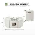 thumbnail image 4 of COSIEST 2-Piece Outdoor Propane Fire Pit Set,27.6”x24.2” Terrazzo White Round, 40000 BTU with 16” Tank Cover, Lava Rocks & Weatherproof Lid, 4 of 7