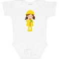 thumbnail image 3 of Inktastic Girl With Brown Hair, Yellow Raincoat, Frog Girls Baby Bodysuit, 3 of 5