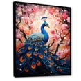 thumbnail image 2 of Designart "Peacock'S Colors In The Flowers I" Animals Peacock Floater Framed Wall Art Prints, 2 of 5