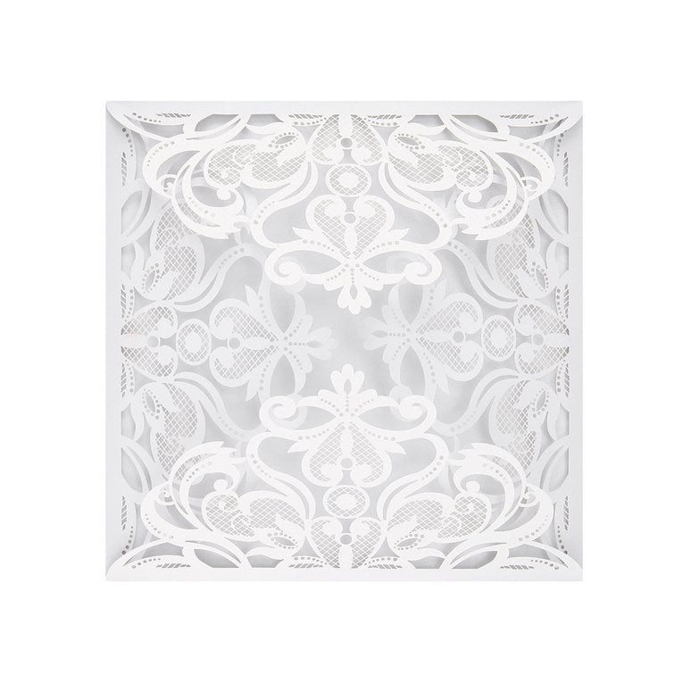 d036 wedding birthday foldable invitation card hollow out floral