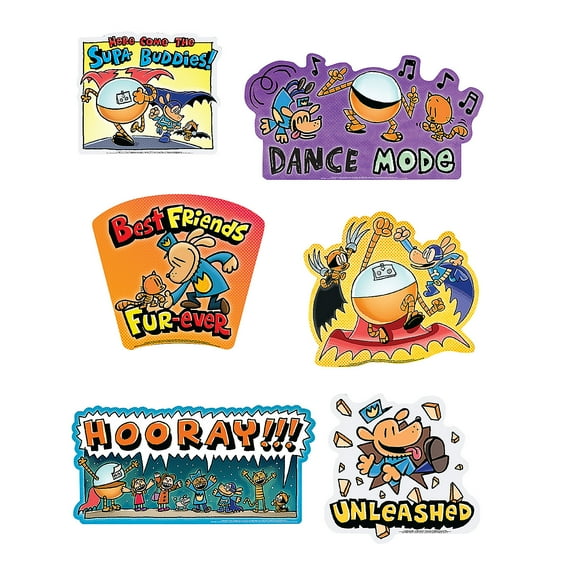 12 1/4" – 16" Dog Man Characters Supa Buddies Wall Cutouts - 6 pieces