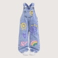 thumbnail image 2 of Kogui Kid Rompers for Girls Kid Girl Jumpsuit Long Pants Little Girls Summer Cute Kids One Piece Outfits 5T 6T (Light Blue,5-6 Years), 2 of 8