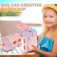 thumbnail image 4 of 15 oz Kids Water Bottle, Toddler Water Bottle with Straw, BPA Free & Leak Proof Kids Cups, Toddler Toys Bus Water Bottle with Shoulder Strap for School and 3-5 (Pink), 4 of 7