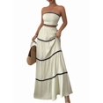 thumbnail image 3 of Women'S Crop Top Maxi Skirts Set 2 Piece Outfit Dress Color XL, 3 of 5