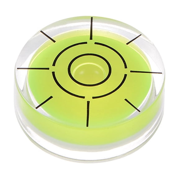 Uxcell Round Bubble Level 32x12mm Mini Circular Precision Spirit Levels for Camera Tripod Workshop Turntable, Lime