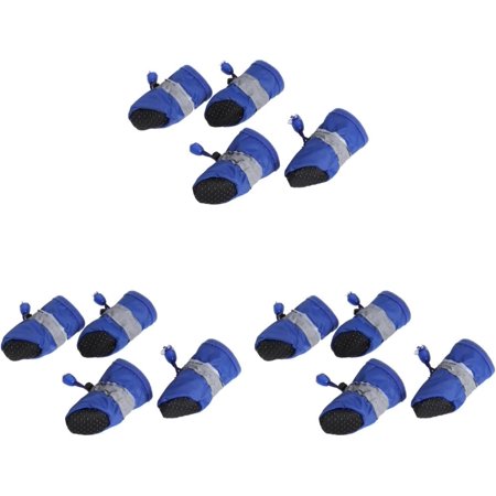 12pcs Booties Shoes, Seasons Protector, Draw, Boots, Straps for Puppy, Large Anti- Blue Rain Boots: Protectors Dogs, Rubber Dogs Slip Medium Midium with Shoes: Socks All Booties,