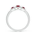 thumbnail image 2 of Angara Natural 0.34 Ct. Ruby with Ruby Classic Ring in 14K White Gold for Women (Ring Size: 3), 2 of 9