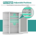 thumbnail image 4 of MEETWARM Bathroom Cabinet Wall Mounted Multipurpose Hanging Cupboard Kitchen Medicine Storage Organizer with Mirror Single Door and 2 Adjustable Shelves (White), 4 of 7