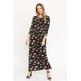 thumbnail image 5 of Eloges Women's 3/4 Sleeve Vintage Bouquet Floral Maxi Dress, 5 of 7