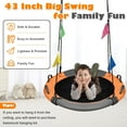 thumbnail image 6 of Tree Swing, Saucer Swing Sets 43 Inch for Kids, Come with 360 Degree Swivel and Adjustable Hanging Strap, Gray and Orange, 6 of 7