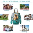 thumbnail image 6 of Bingfone Underwater Swimming Duck Pattern Youth Classic Hoodies Soft Hooded Pullover Sweatshirts for Girls and Boys, 6 of 6