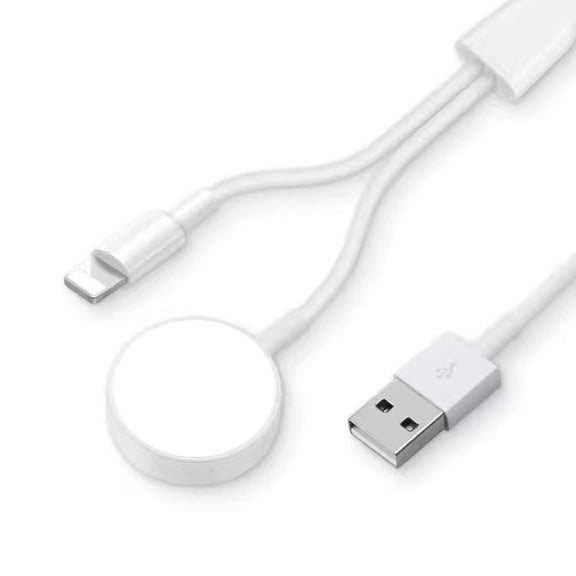 Lrdan 2 in 1 Foldable Magnetic Wireless Charger for iPhone and for Apple Watch, Fast Charging Dock Stand