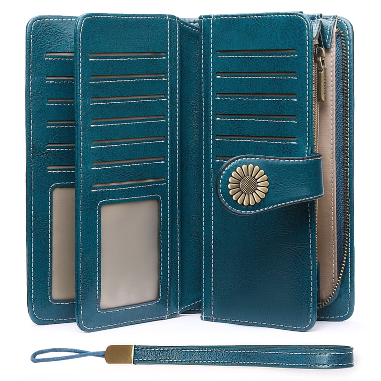 SENDEFN Women's Genuine Leather Wallet With RFID Blocking photo 2