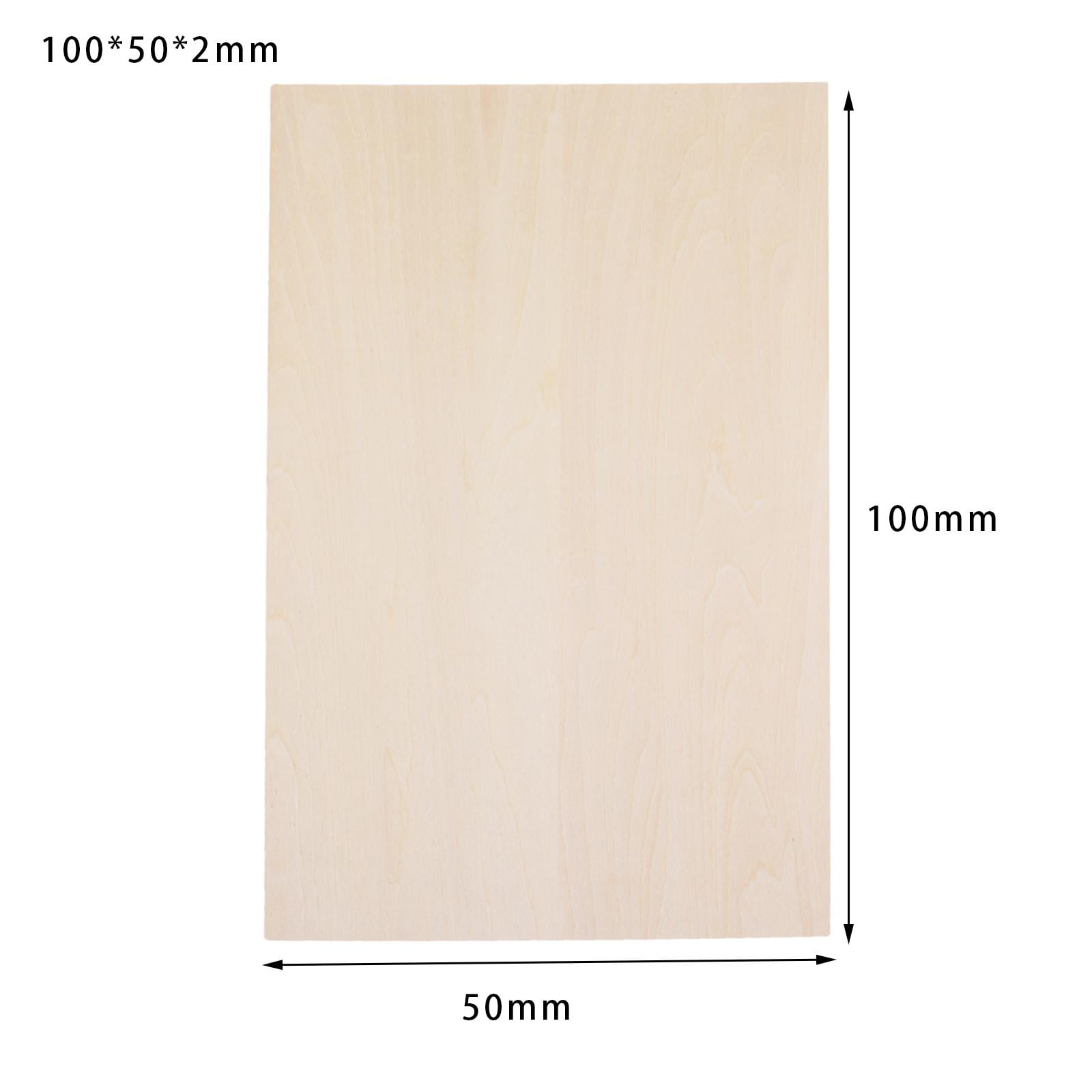 ACMER 20 Pack 200x100x1.5mm DIY Wood Sheets Natural Unfinished Wood Thin Wood Sheets Hobby Wood Plywood Board for DIY Crafts Wooden Mini House Boat