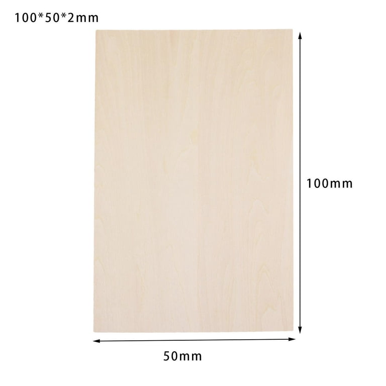 10 Pieces Thin Plywood Board, Unfinished Wood, Basswood Boards, Wood Sheets  Board for Miniature Aircraft, DIY Project Crafts, Sailboat Models  100x100x2mm 