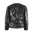 thumbnail image 6 of 2 Pcs Heavy Duty Fitness Weight Loss Sweat Sauna Suit Exercise Gym Anti-Rip XL, Silver Color & Black, 6 of 8