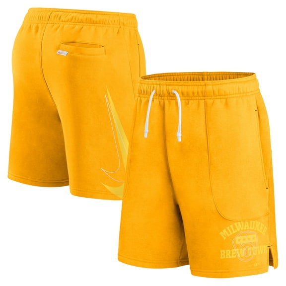 Men's Nike Gold Milwaukee Brewers Statement Ball Game Shorts
