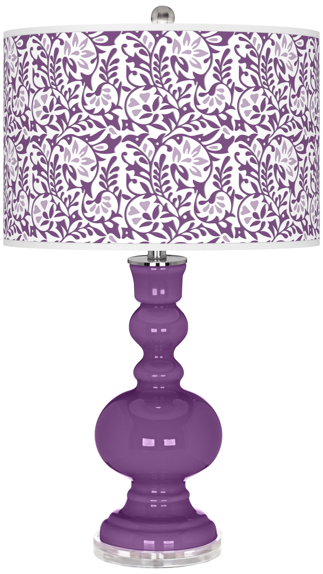 large purple table lamp