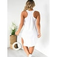 thumbnail image 5 of Women's Plus-Size Mid-Length Dress V-Neck Solid Color Fashion Slip Dress, 5 of 6
