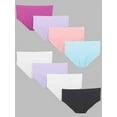 thumbnail image 3 of Fruit of the Loom Women's Underwear Breathable Panties Regular & Plus Size, Hipster - Cotton Mesh - 8 Pack, 7, 3 of 5