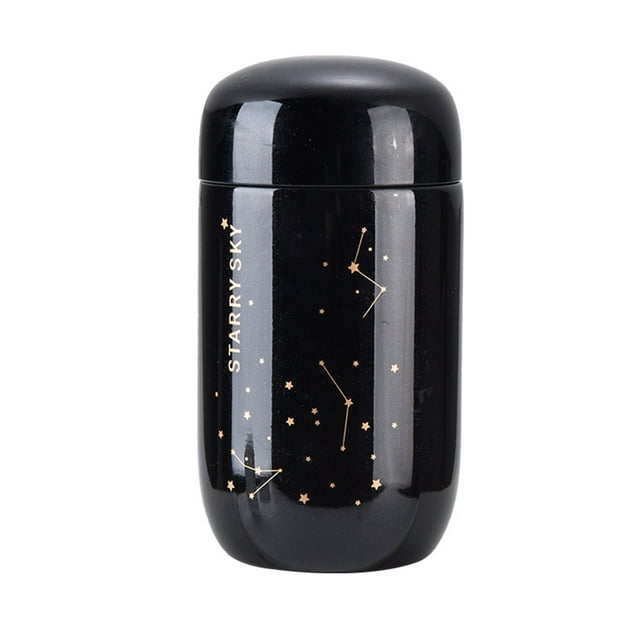 200ml Mini Starry Thermos Cup Leak-proof 304 Stainless Steel Thermal Water Bottle Food Container