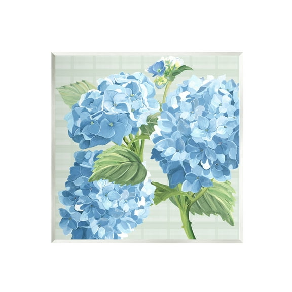 Stupell Industries Blue Hydrangea Blossoms Botanical & Floral Painting Unframed Art Print Wall Art, 12 x 12