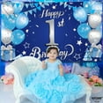 thumbnail image 2 of Happy 1st Birthday Banner Boy - 72x44 Inch, Xtralarge | First Birthday Backdrop | First Birthday Decorations for Boys | First Birthday Banner for 1st Birthday Decorations, 2 of 9