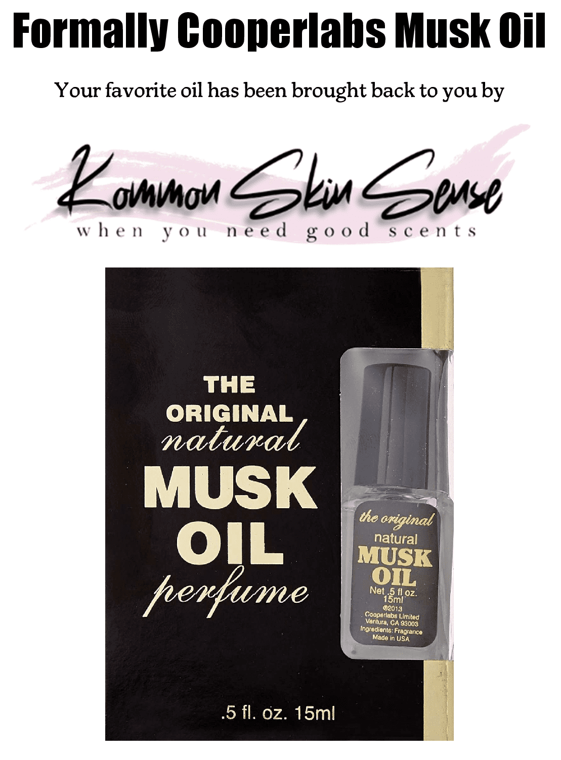 Cooper Labs Original Musk Oil Perfume, Natural, 0.5 oz - Walmart.com