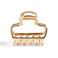 thumbnail image 2 of Kitsch Metal Open Shape Puffy Claw Clip 1 Piece, All Hair Types, Gold Color, 2 of 8
