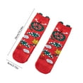 thumbnail image 3 of Oioii Cute Cartoon Christmas Socks - A Pair of Mid-Calf Socks for Autumn & Winter - Ideal for Holiday Warmth, Home Festive Wear, Xmas Gift Giving, Daily Casual Use, D, 3 of 6