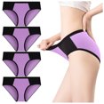 thumbnail image 3 of Kelon sous-Vêtements Intimes Liquidation Culottes en Nylon pour Femmes Femmes Couleur Unie Patchwork Culottes Culottes sous-Vêtements Culottes Bikini sous-Culottes, 3 of 9