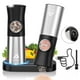 thumbnail image 1 of Juego de Molinillos de Sal y Pimienta Eléctricos de Gravedad, Molinillos de Pimienta Automáticos ABLEGRID, Molinillos de Grosor, Recargables, Ajustables, Recargables por USB con Luz LED (Paquete de 2), 1 of 7