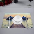 thumbnail image 2 of MKHERT Resort On Tropical Islands Maldives Bungalows Over The Water at Sunset Placemats Table Mats for Dining Room Kitchen Table Decoration 12x18 inch,Set of 6, 2 of 4