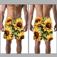 thumbnail image 3 of luoweisi Men's Beach Shorts Quick Dry Swim Trunks with Mesh Lining Sunflower M, 3 of 5