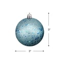 thumbnail image 5 of Northlight Shatterproof 4-Finish Christmas Ball Ornaments - 3" (75mm) - Baby Blue - 16ct, 5 of 9