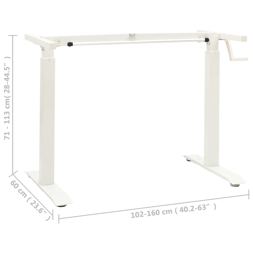 vidaXL Standing Desk Frame Adjustable Legs Computer Desk Base for Home Office