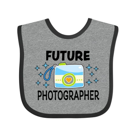 

Inktastic Future Photographer with Blue Camera Gift Baby Boy Bib