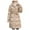 Khaki, variant on MuZeFu Winter Coat Ladies Thicken Warm Down Cotton Jackets Women's Fall And Winter Long Sleeved Warm Cotton Jacket Bread