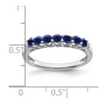 thumbnail image 2 of Auriga Fine Jewelry 14K White Gold Created Sapphire and Diamond 7-stone Ring for Women Size- 7, 2 of 5