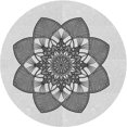 thumbnail image 1 of Ahgly Company Machine Washable Indoor Round Transitional Platinum Gray Area Rugs, 6' Round, 1 of 7