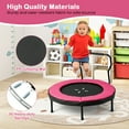 thumbnail image 4 of Topbuy 40" Foldable Trampoline for Kids ASTM Certified Mini Baby Trampoline with Thick Foam Covered Handle Pink, 4 of 10