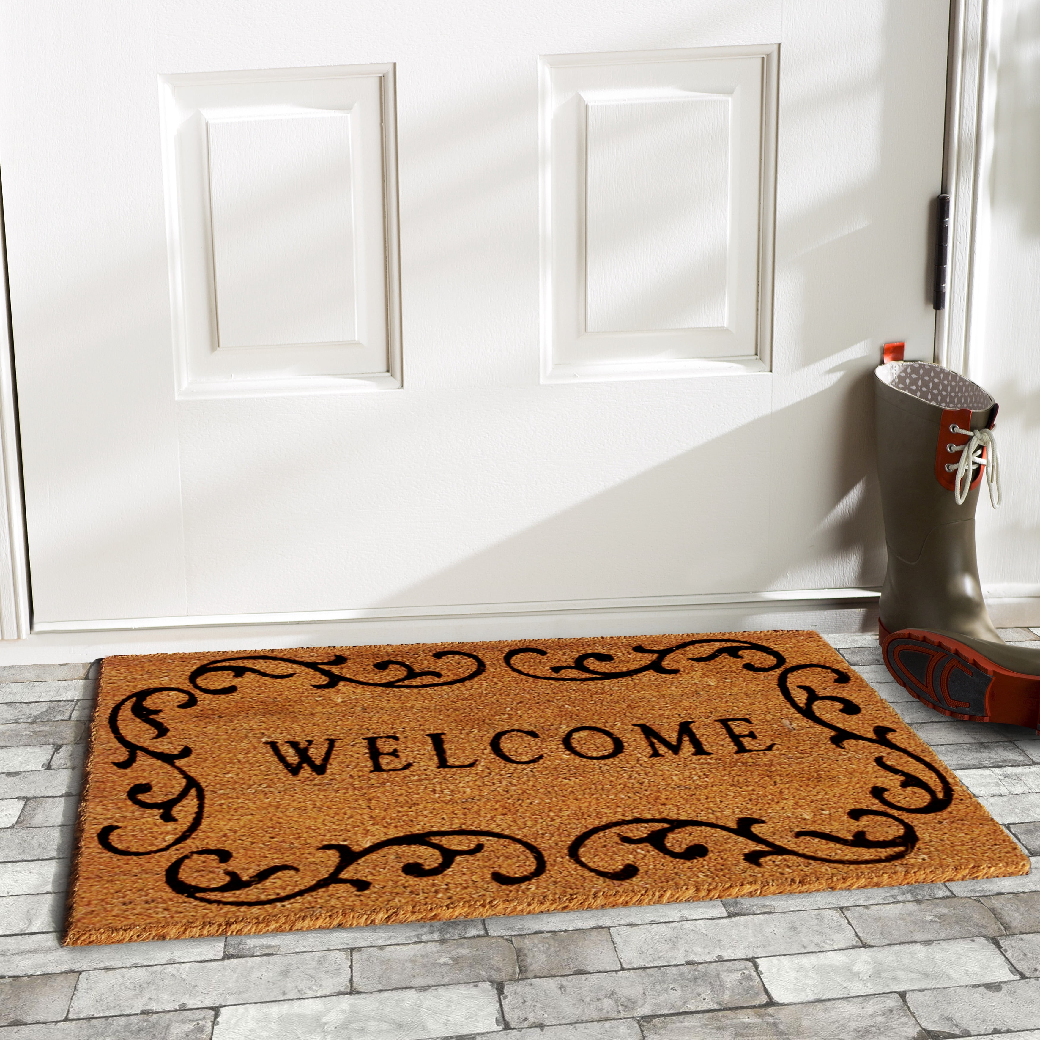 Calloway Mills Welcome Curlicue Outdoor Doormat 2' x 3'