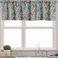 thumbnail image 3 of Ambesonne Nature Valance & Curtain, Tropical Flowers Oranges Art, 55"x24", Pale Vermilion Soft Pink, 3 of 7