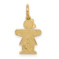 thumbnail image 3 of 14k Yellow Gold Mini Girl Charm, 3 of 4