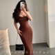 thumbnail image 1 of Generic Pink Pure Desire Style Sexy Slim Fit Slimming Peach Hip Sling Dress Women Hot Girl High Waist Dress, 1 of 1